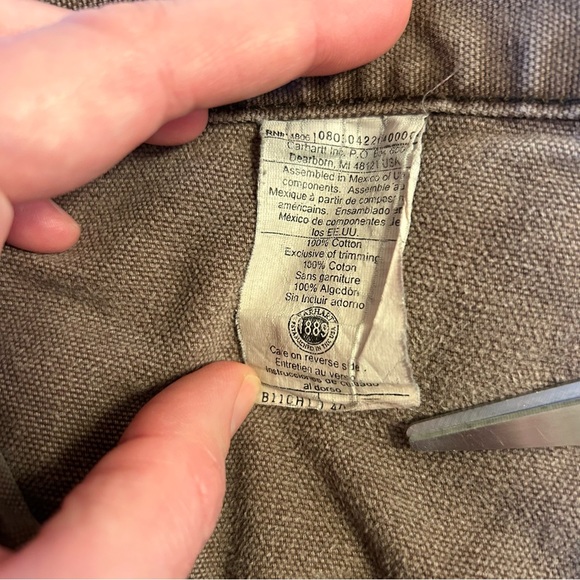 Carharrt Size 40x30 Carpenter Canvas Work Brown Pants - Picture 8 of 9